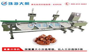 鴨脖分級機:動態稱重,自動分揀,分選成多個規格級別